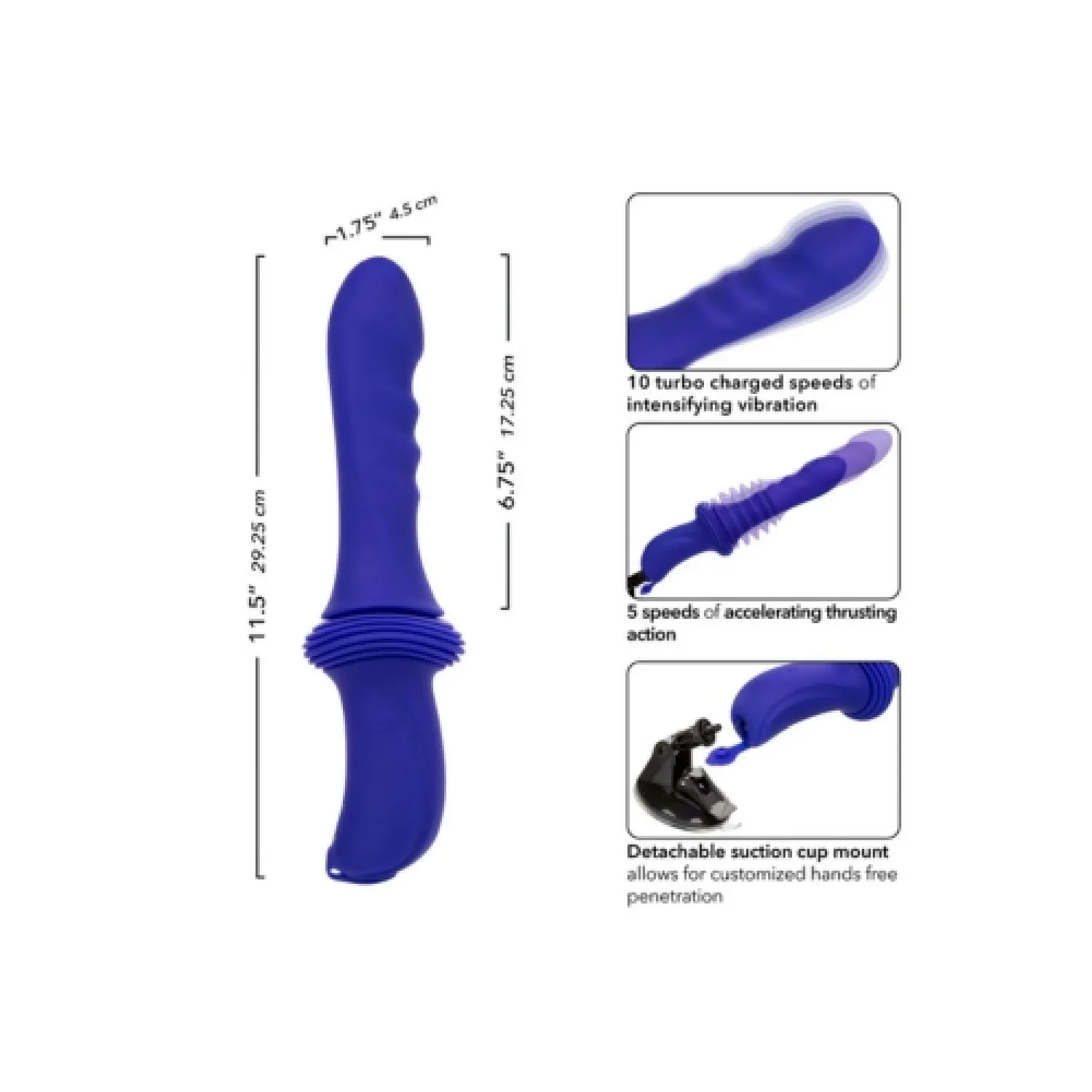 Overdrive Remote Control Sex Machine Ridged Thruster