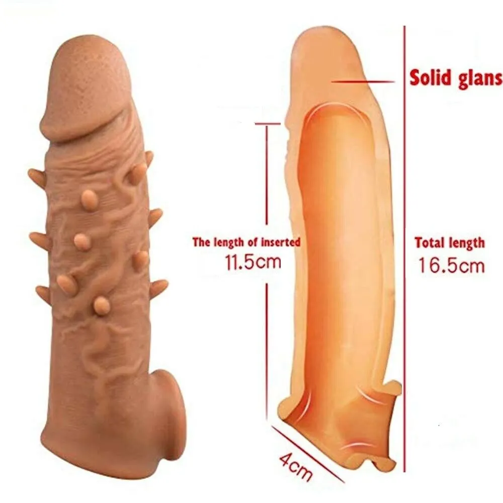 Penis Sleeve Flesh Skin | Extender | Stretchy | Realistic Penis Enlargement | Climax Delay