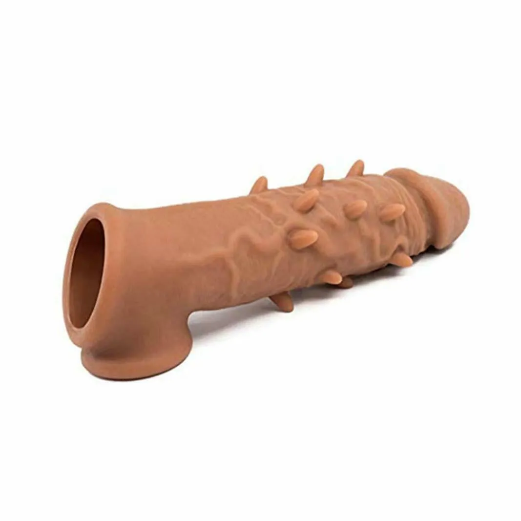 Penis Sleeve Flesh Skin | Extender | Stretchy | Realistic Penis Enlargement | Climax Delay