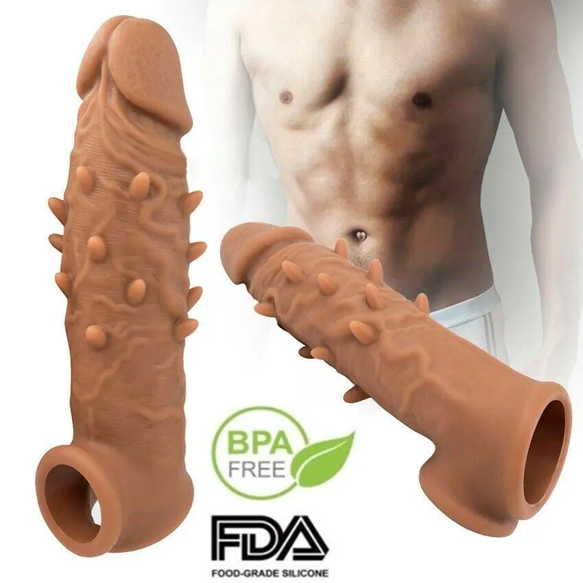 Penis Sleeve Flesh Skin | Extender | Stretchy | Realistic Penis Enlargement | Climax Delay