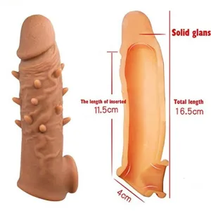 Penis Sleeve Flesh Skin | Extender | Stretchy | Realistic Penis Enlargement | Climax Delay