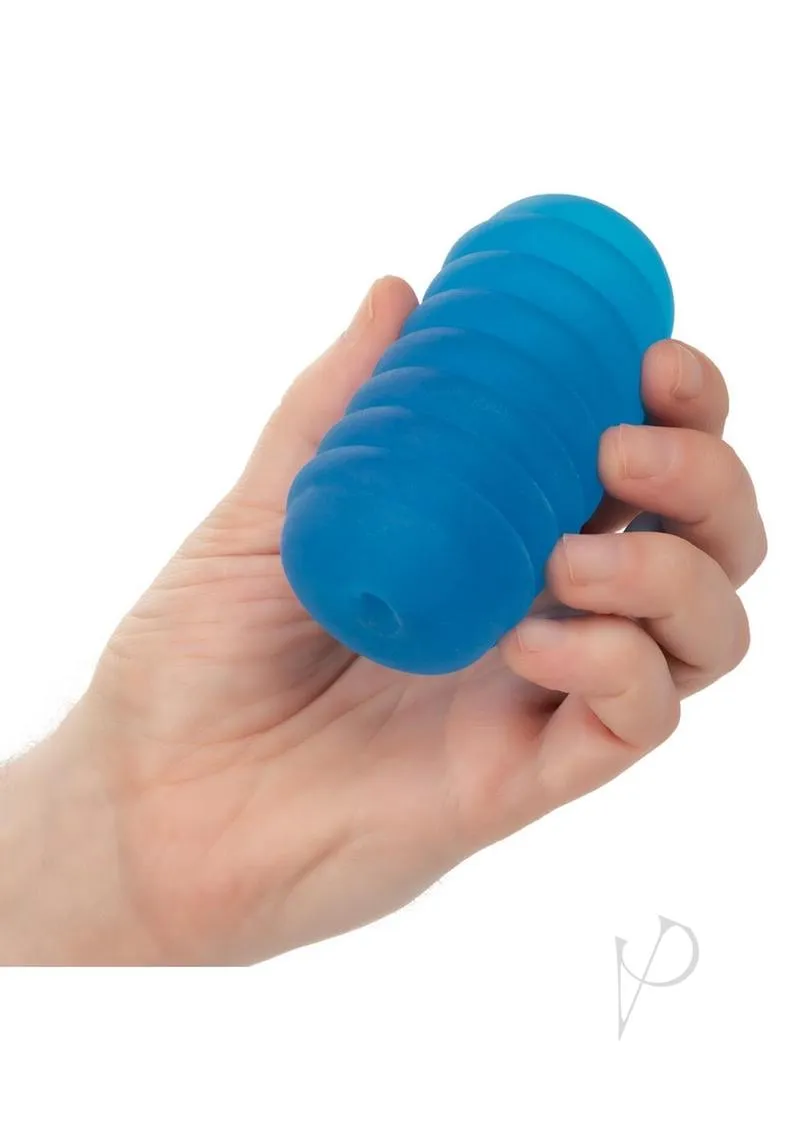 Pop Sock Ribbed Stroker Blue
