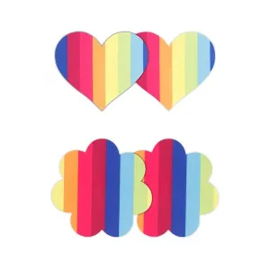 Pretty Pasties Pride Heart & Flowers 2pk by NS Novelties