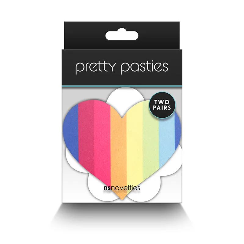 Pretty Pasties Pride Heart & Flowers 2pk by NS Novelties