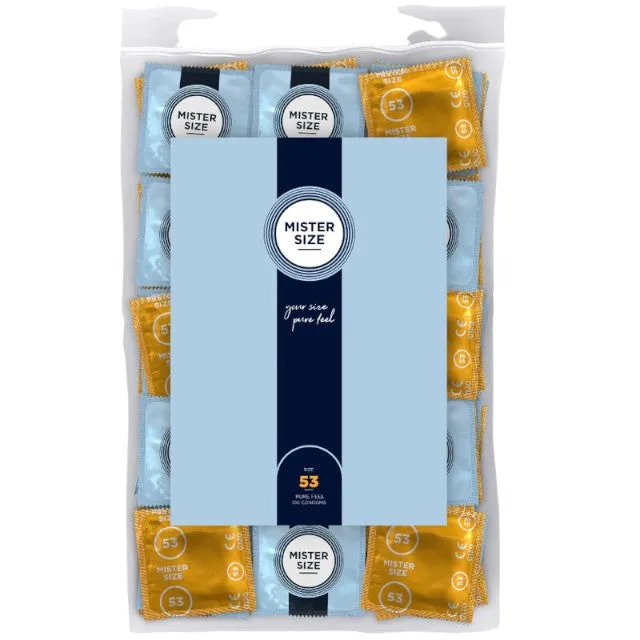 Prezervative ultra-subțiri MISTER SIZE. mărime 53 mm. 100 de bucăți