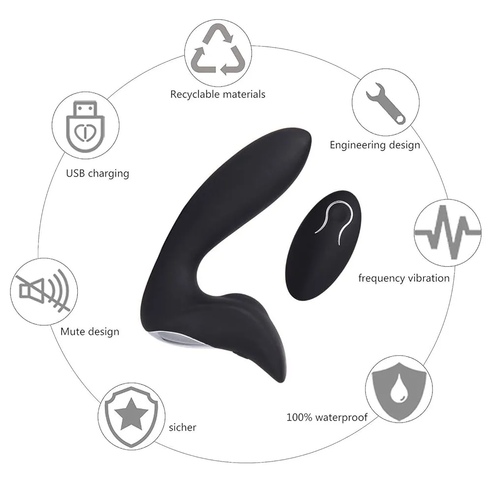 Prostate Massager | Vibrating Silicone Anal Massager | 12 Modes