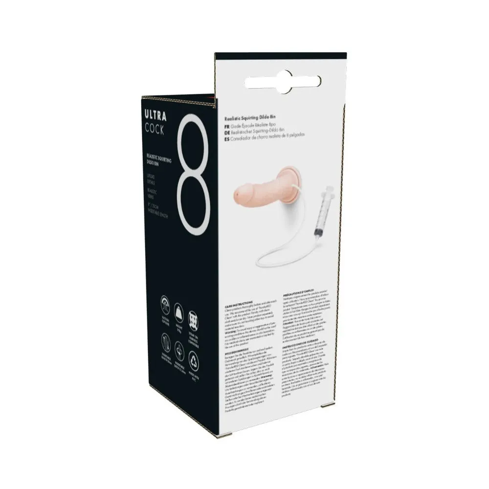 Prowler RED Ultra Cock 8 in. Realistic Squirting Dildo
