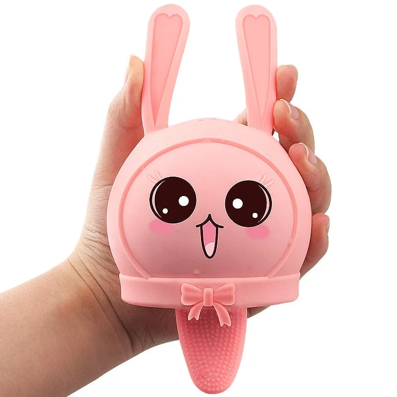 Rabbit Breast Tongue Licking Sucking Heating  Vibrator