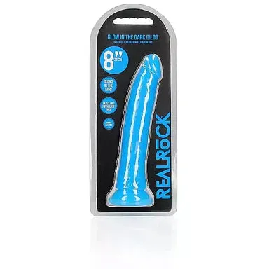 Realrock Glow In The Dark Slim Dildo 8 by Shots