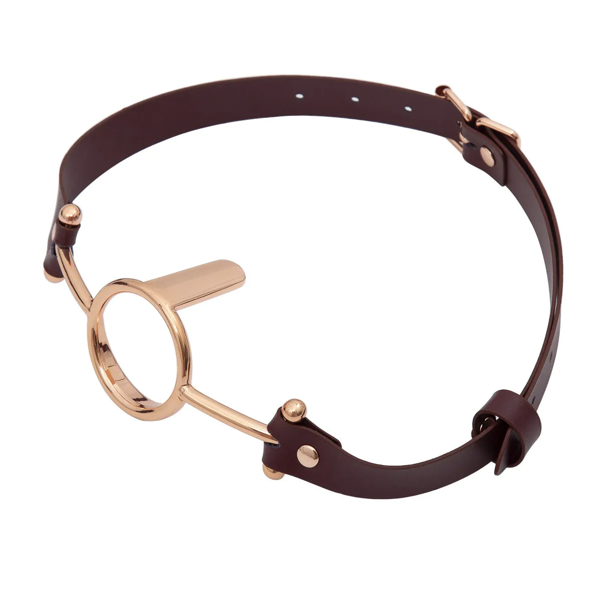Rose Gold Silver Metal Deep Throat Gag