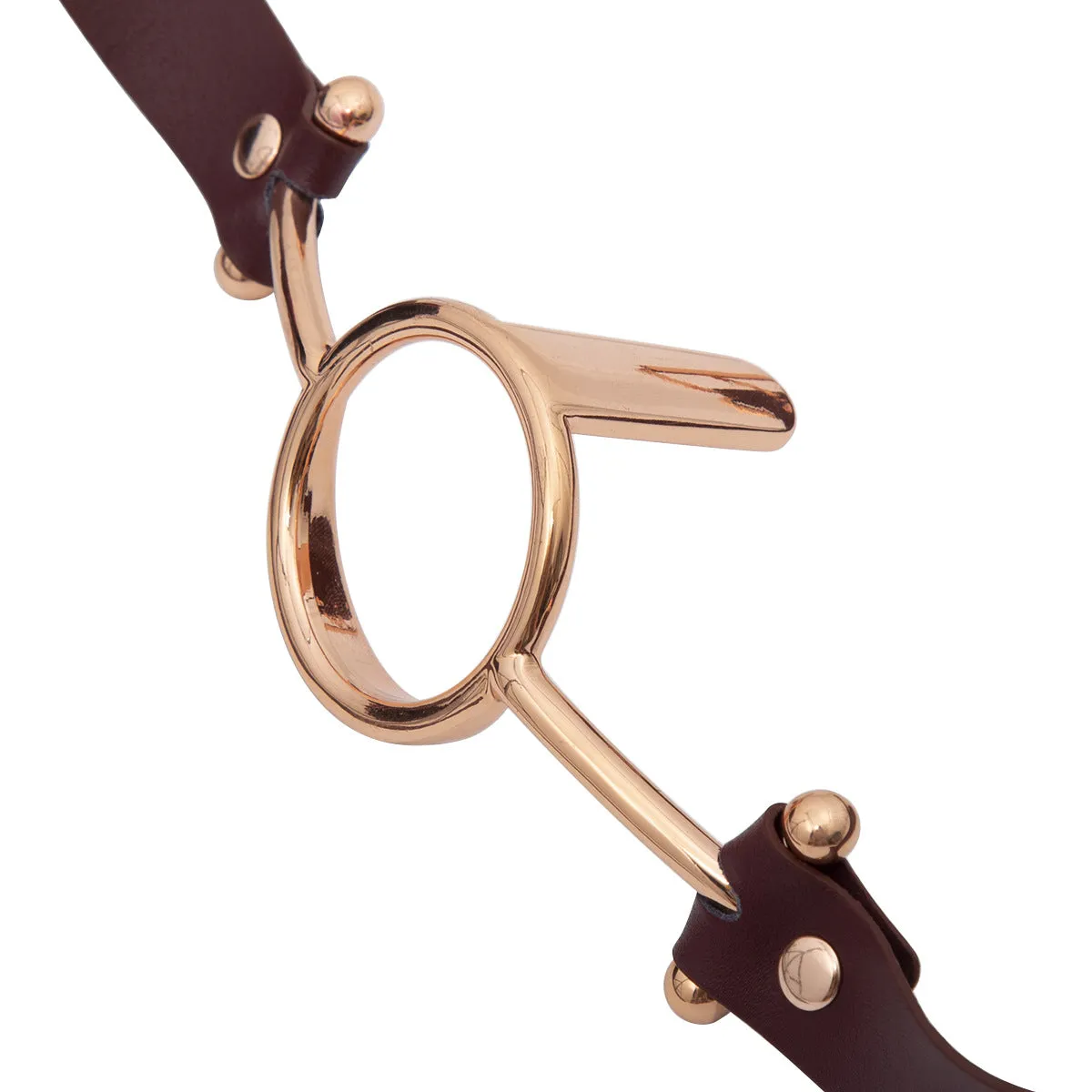 Rose Gold Silver Metal Deep Throat Gag
