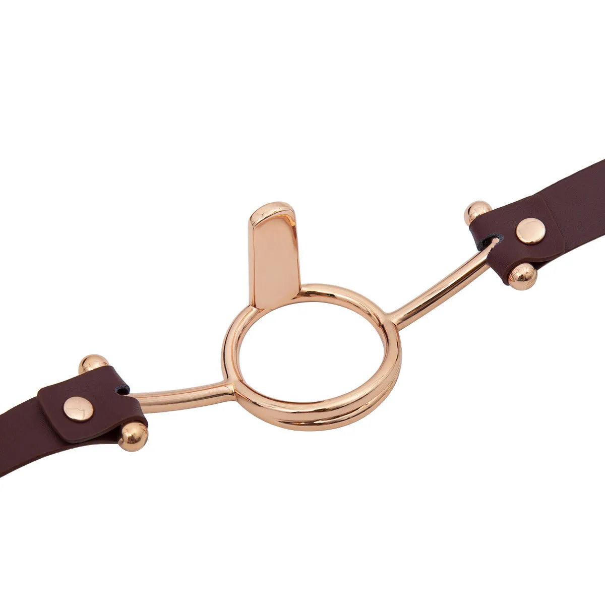 Rose Gold Silver Metal Deep Throat Gag