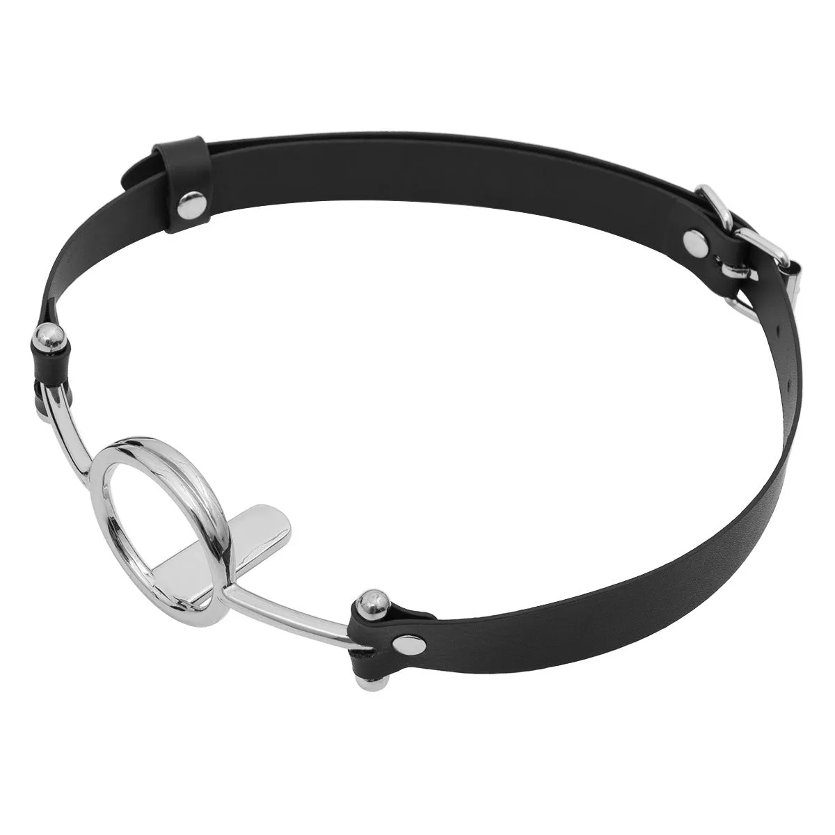 Rose Gold Silver Metal Deep Throat Gag
