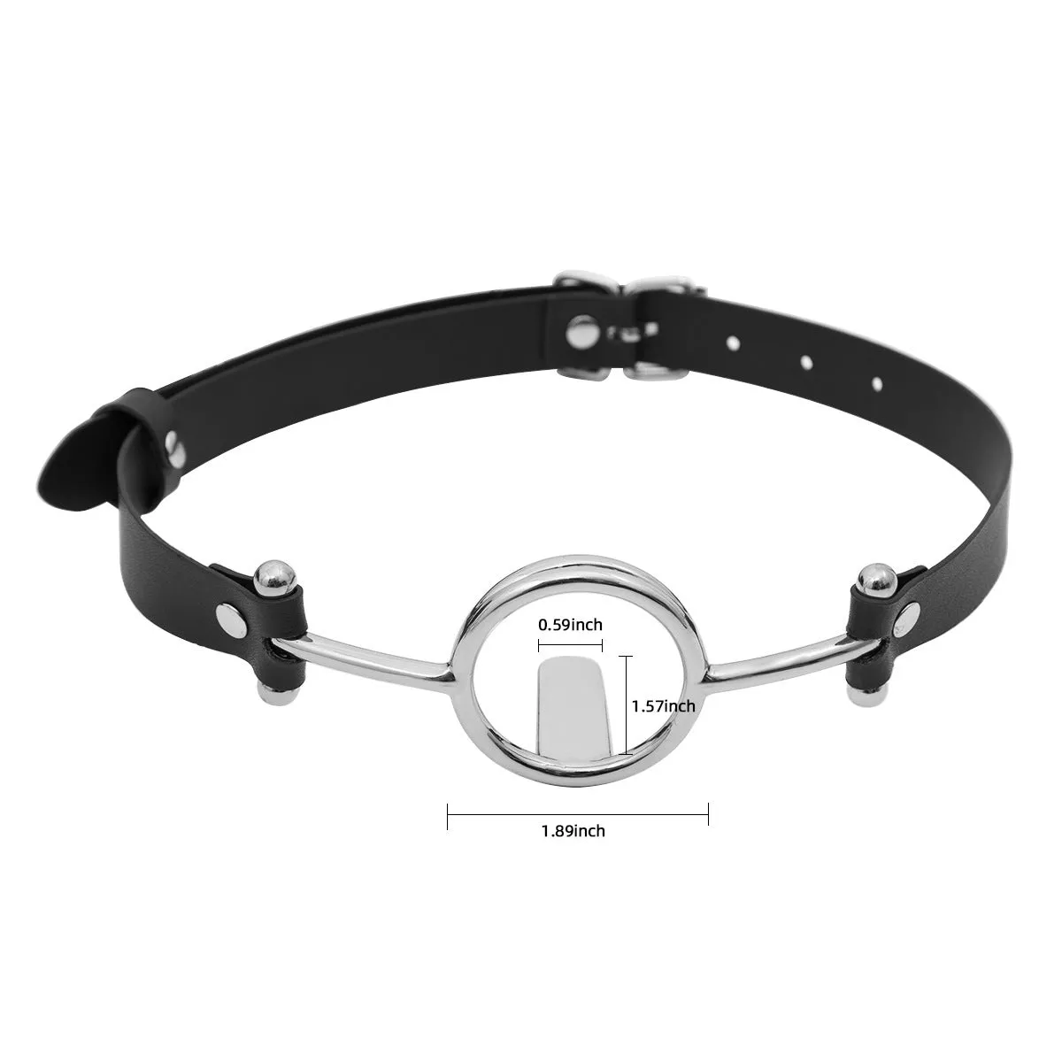 Rose Gold Silver Metal Deep Throat Gag