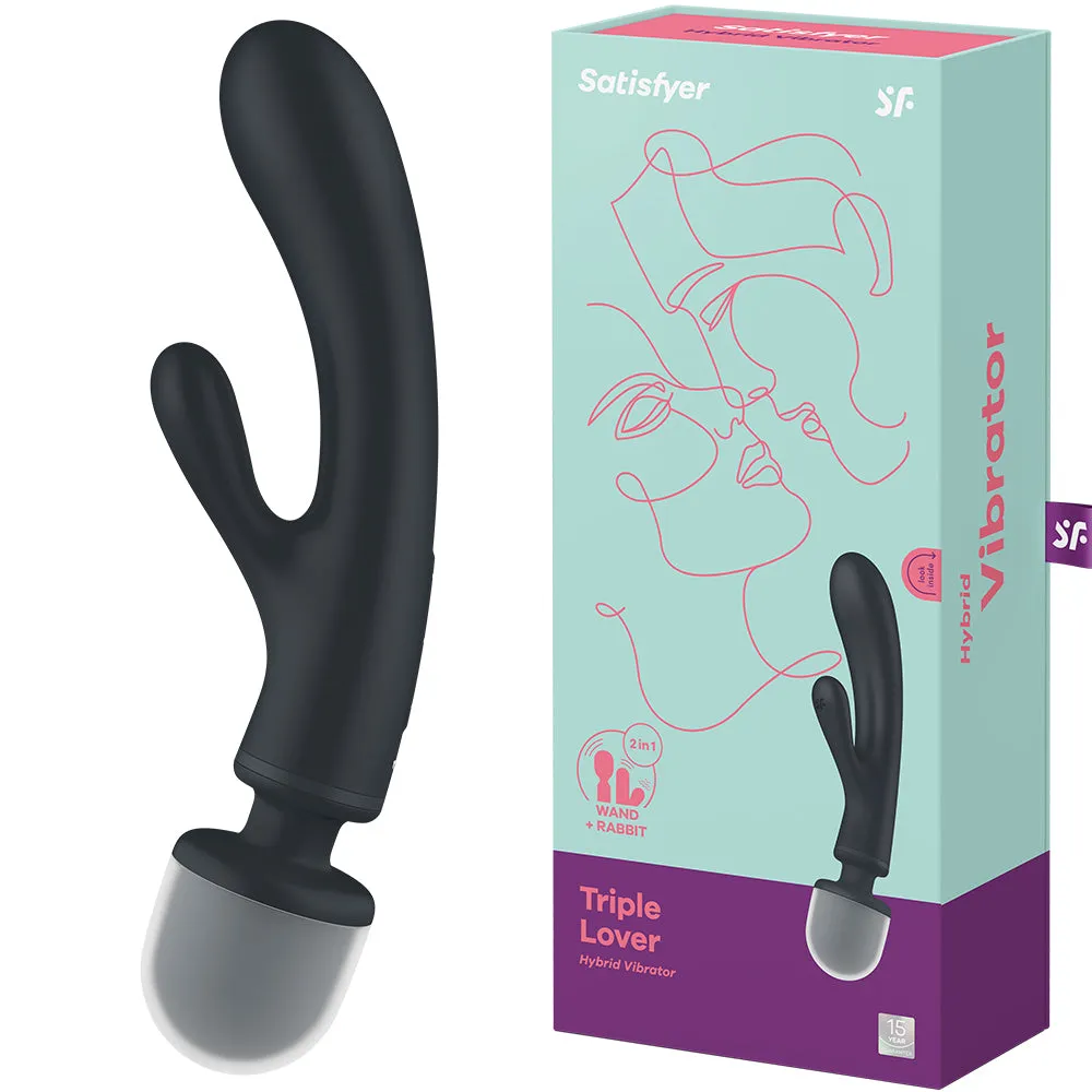 Satisfyer Triple Lover G-Spot Rabbit Vibrator   Wand Clitoral Stimulator Sex Toy