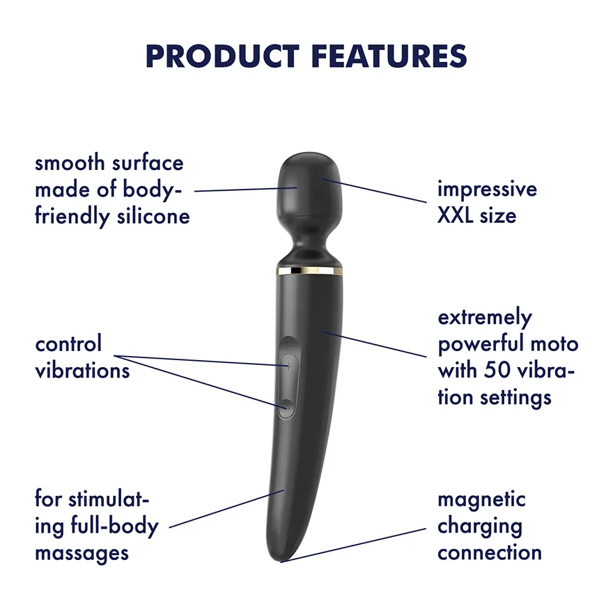 Satisfyer Wand-er Woman Black/Gold