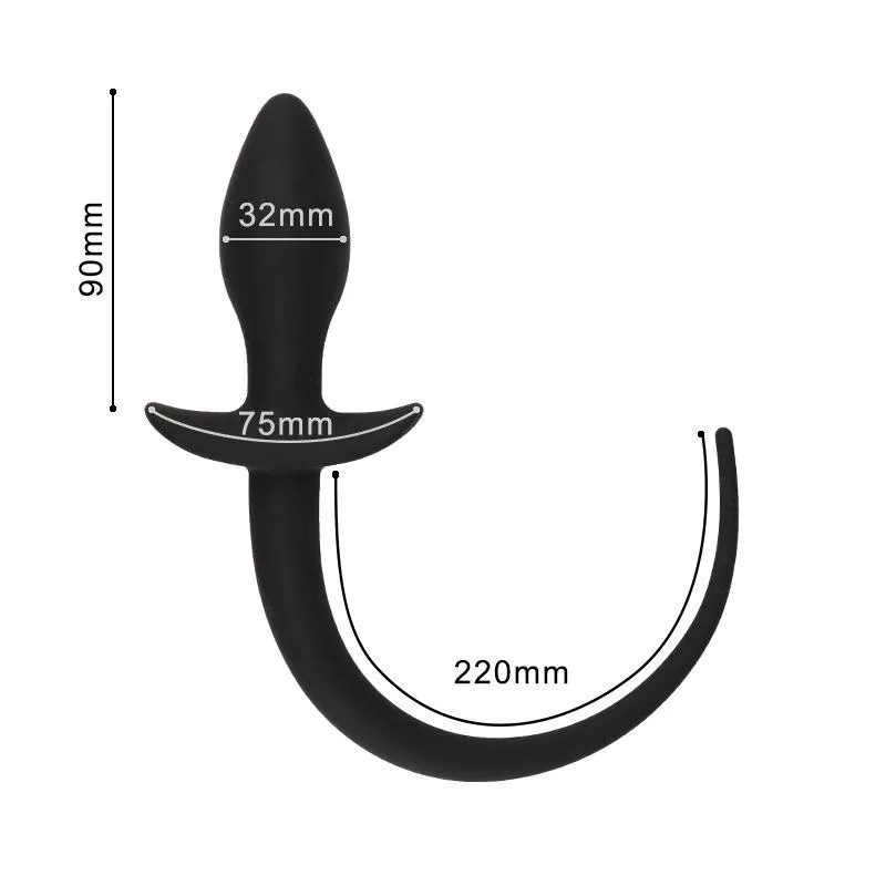 SexBay Playful Silicone Doggie Tail Butt Plug