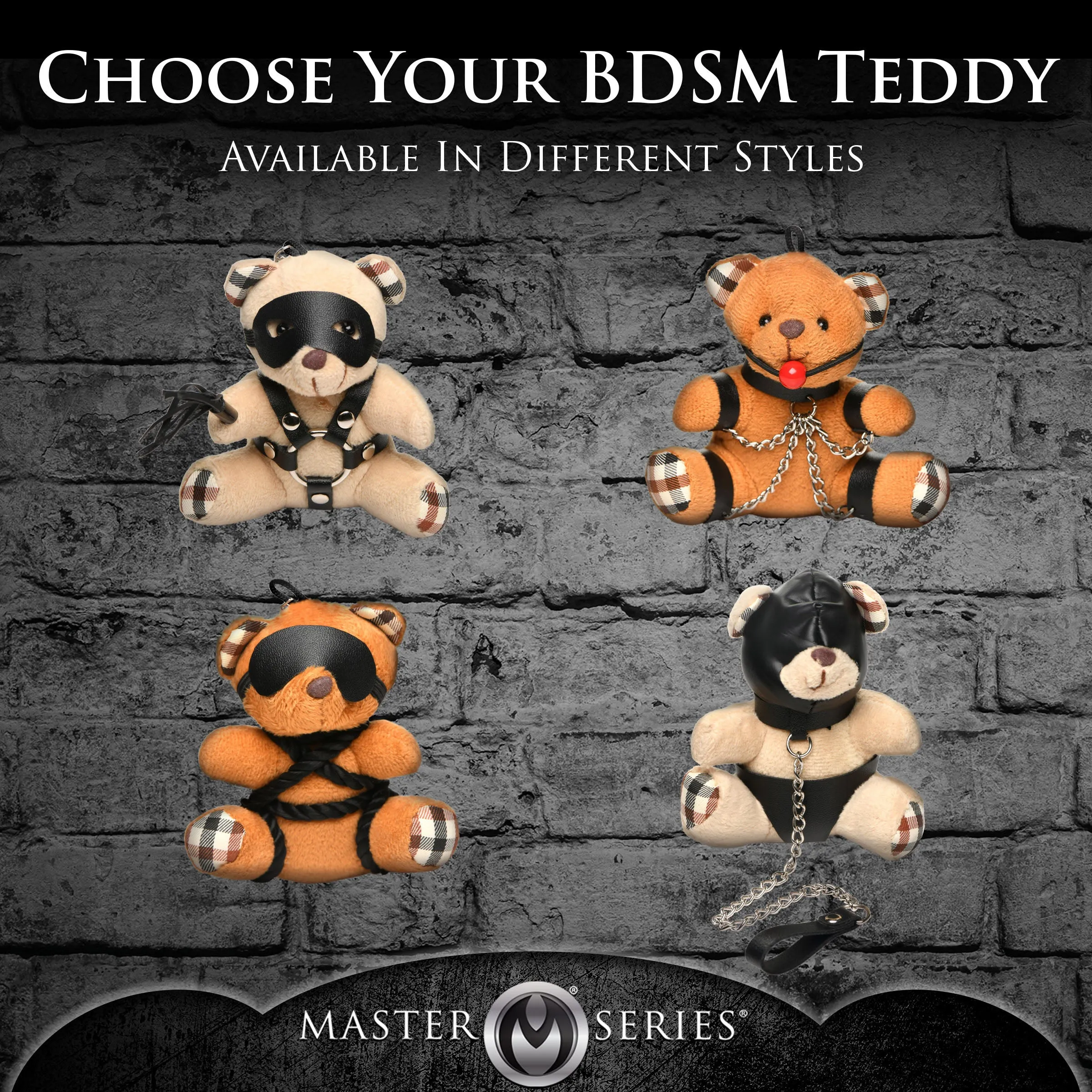 Shi-Bear-I Bondage Bear Keychain