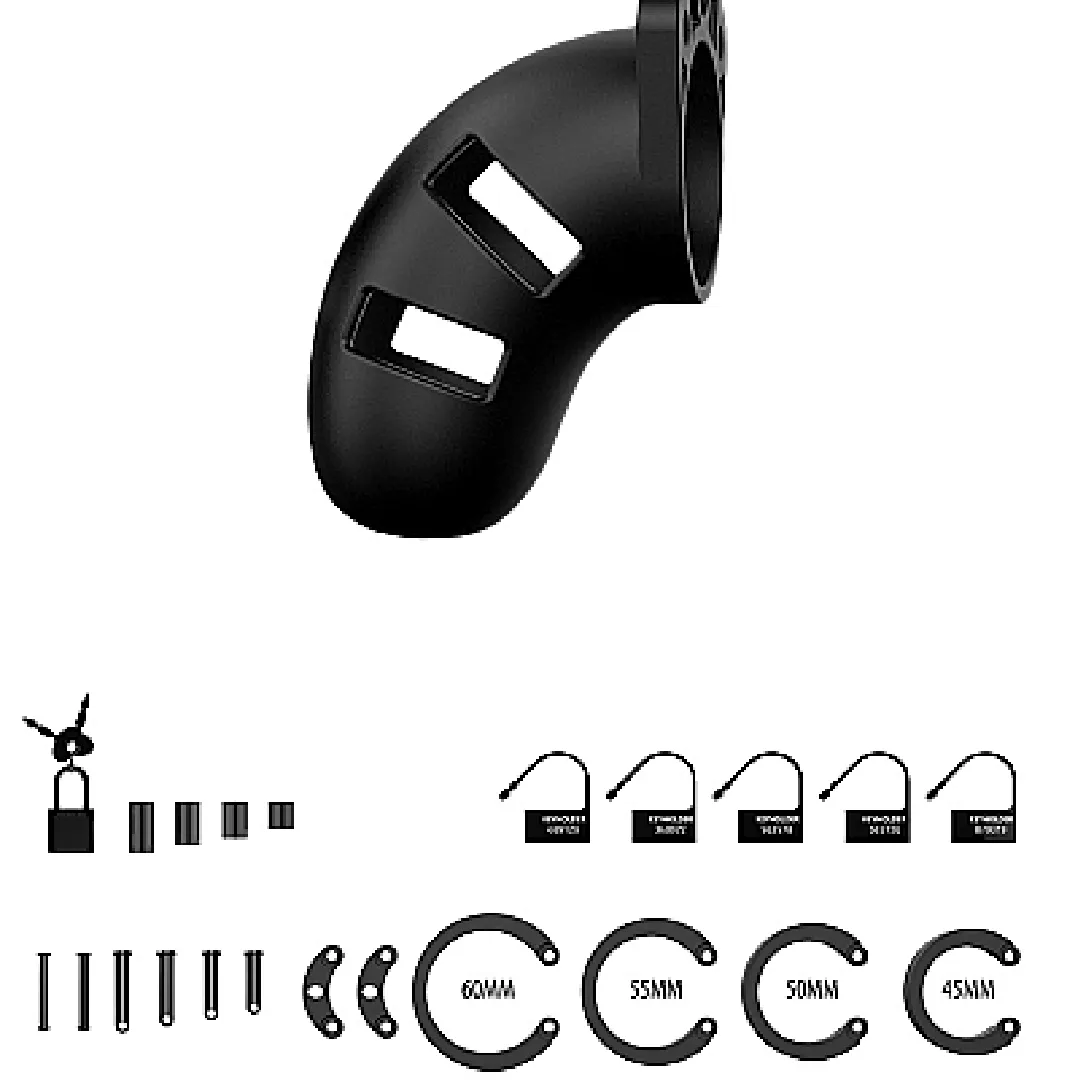 Shots Man Cage 3.5 inch Silicone Cock Cage