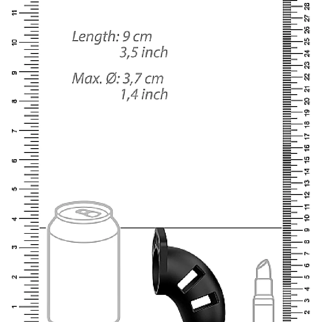 Shots Man Cage 3.5 inch Silicone Cock Cage