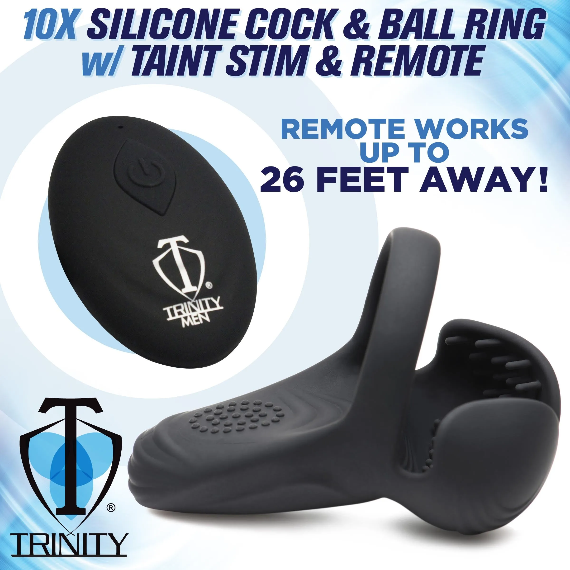 Silicone Cock Ring with Taint Stimulator