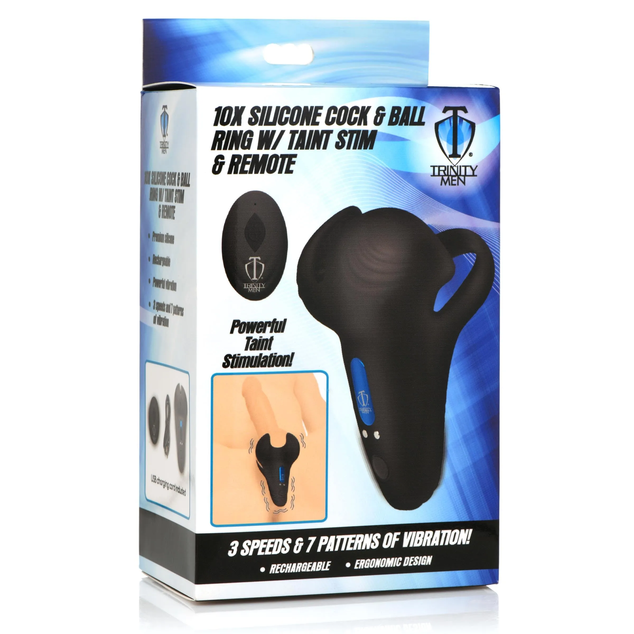 Silicone Cock Ring with Taint Stimulator