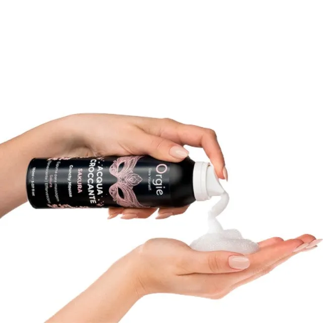 Spuma Orgie - Acqua Croccante SAKURA. pentru masaj erotic. cu aroma de flori de cires. 150 ml