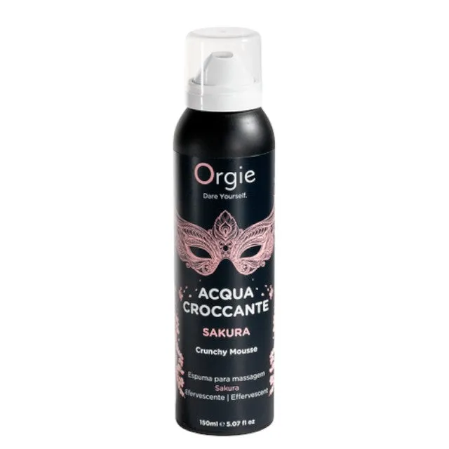 Spuma Orgie - Acqua Croccante SAKURA. pentru masaj erotic. cu aroma de flori de cires. 150 ml