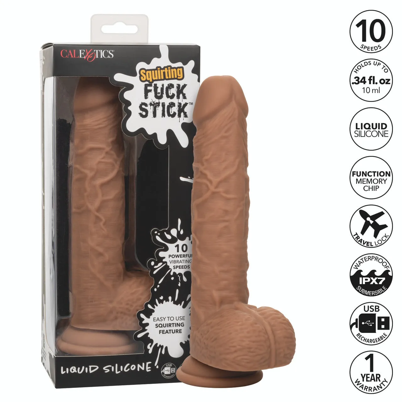 Squirting Fuck Stick Vibrating Dildo by Cal Exotics