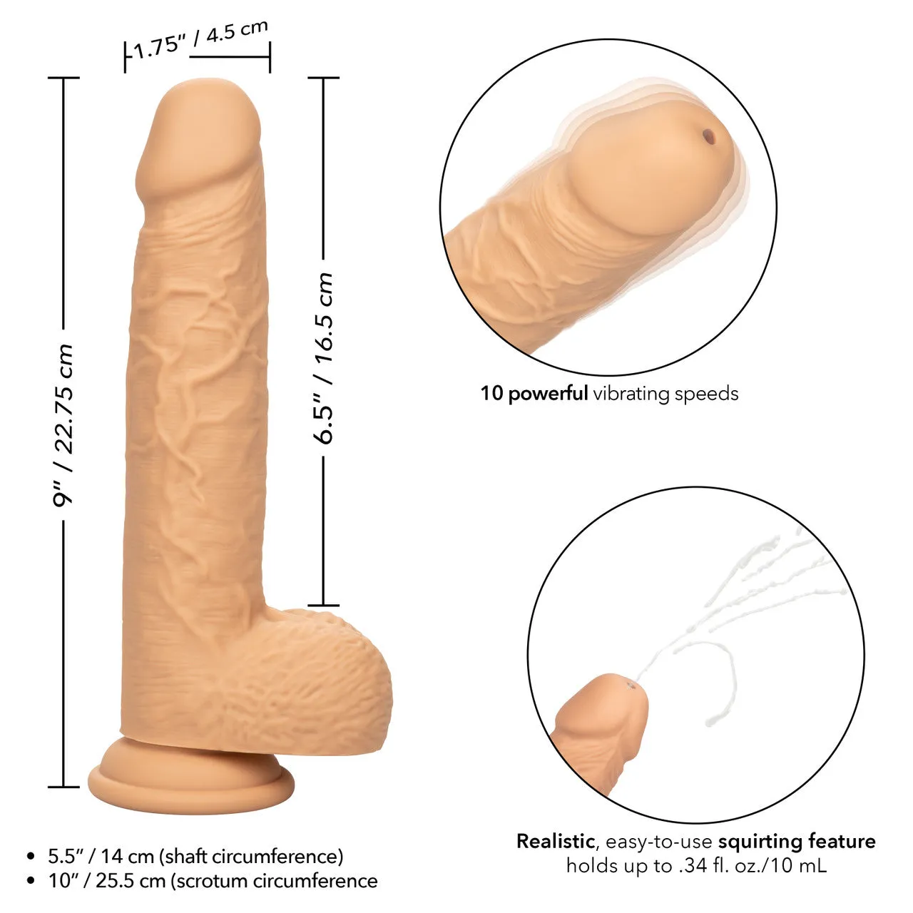Squirting Fuck Stick Vibrating Dildo by Cal Exotics