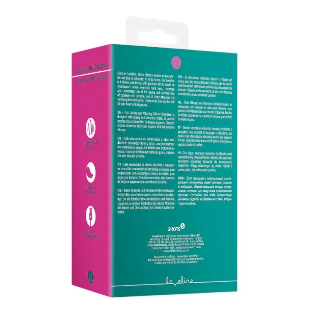Stimulator clitoris LOVELINE Licking and Vibrating Clitoral Stimulator. cu funcție de simulare sex oral. 20 funcții de vibrație. verde