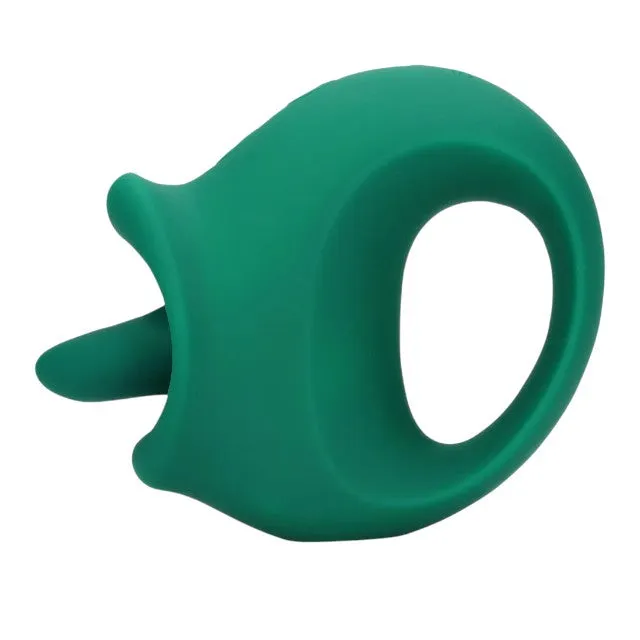 Stimulator clitoris LOVELINE Licking and Vibrating Clitoral Stimulator. cu funcție de simulare sex oral. 20 funcții de vibrație. verde