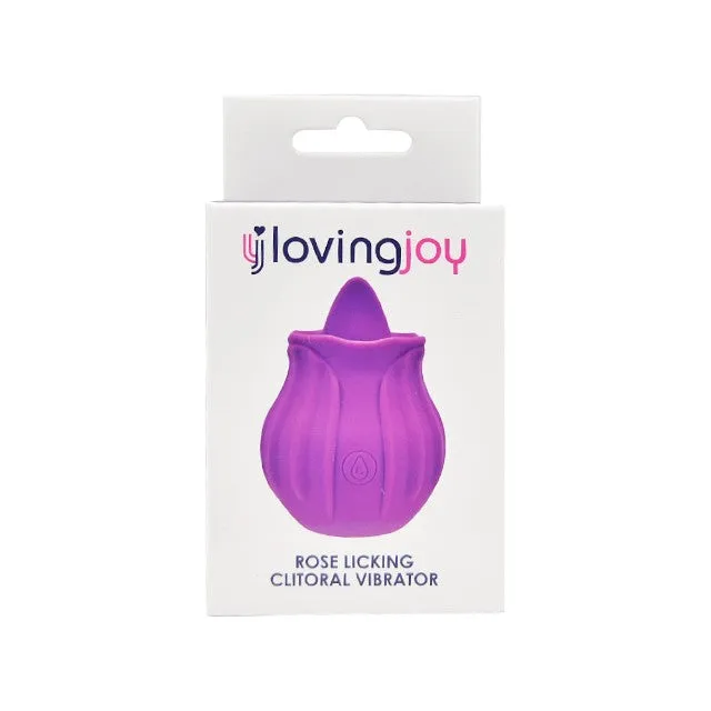 Stimulator clitoris LOVING JOY Rose. cu funcție de simulare sex oral. 10 funcții de vibrație. în formă de trandafir. mov