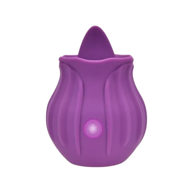 Stimulator clitoris LOVING JOY Rose. cu funcție de simulare sex oral. 10 funcții de vibrație. în formă de trandafir. mov