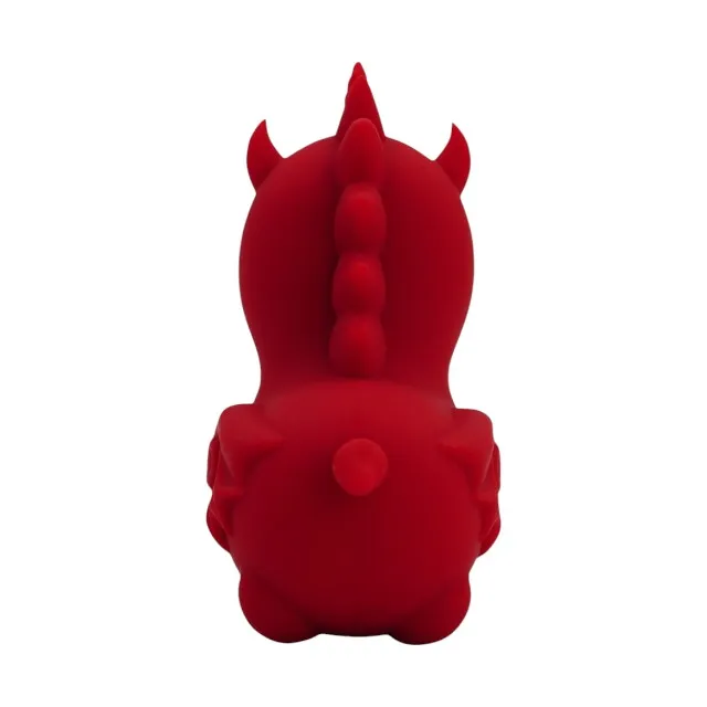 Stimulator clitoris UNIHORN Blaze Diablo. în formă de unicorn cu coarne de diavol. 10 funcții de vibrație. 10 funcții de mișcare. roșu