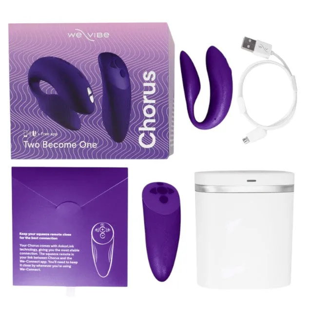 Stimulator WEVIBE - CHORUS. control prin telecomanda si aplicatie. pentru stimularea punctului G. clitorisului si penisului in timpul penetrarii. 12 cm. culoare mov