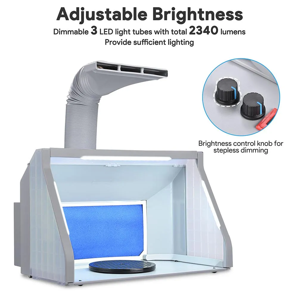 TheLAShop Portable Airbrush Spray Booth Kit Odor Extractor w/ Hose