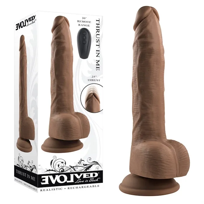 Thrust In Me Vibrating Dildo with Remote 9.25 by Evolved
