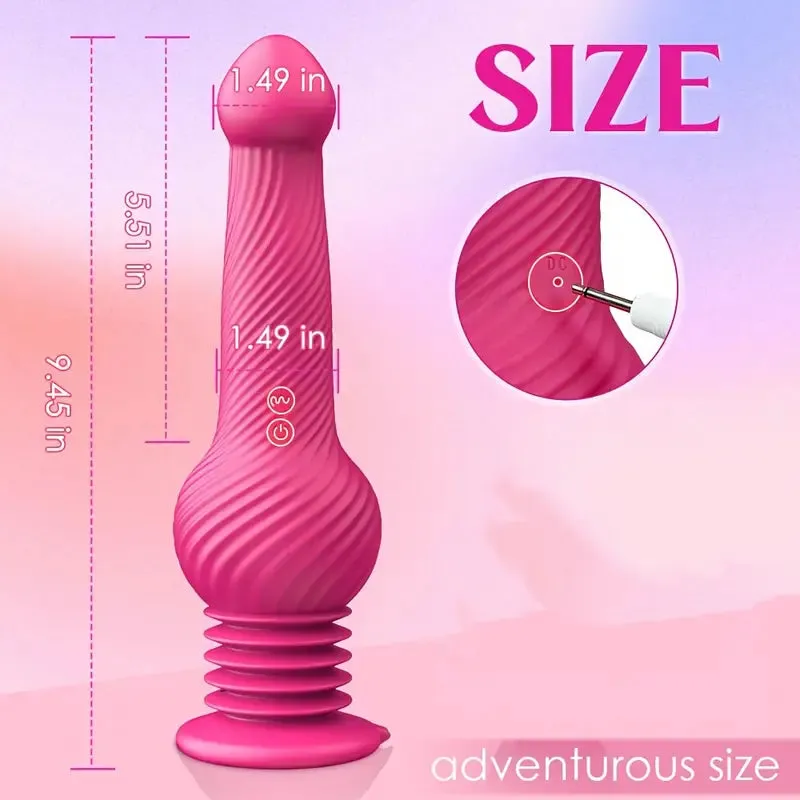 Thrusting 10 Vibrating 10 Bouncing Modes-9.45 Realistic Silicone Dildo