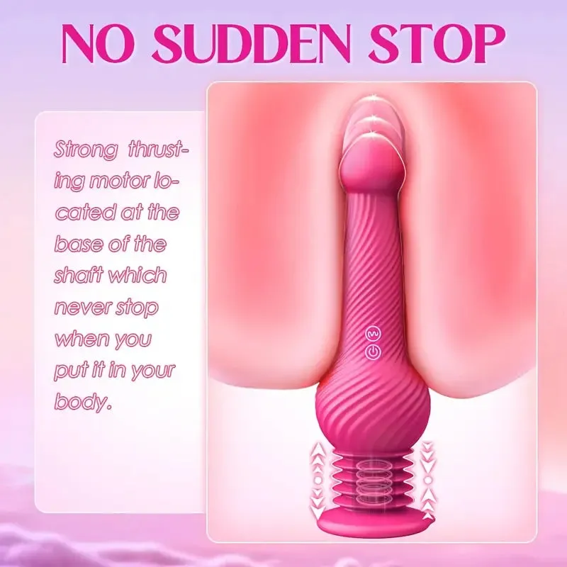 Thrusting 10 Vibrating 10 Bouncing Modes-9.45 Realistic Silicone Dildo