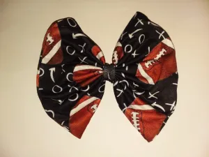 Touchdown Football Fabric Hair Bow ^