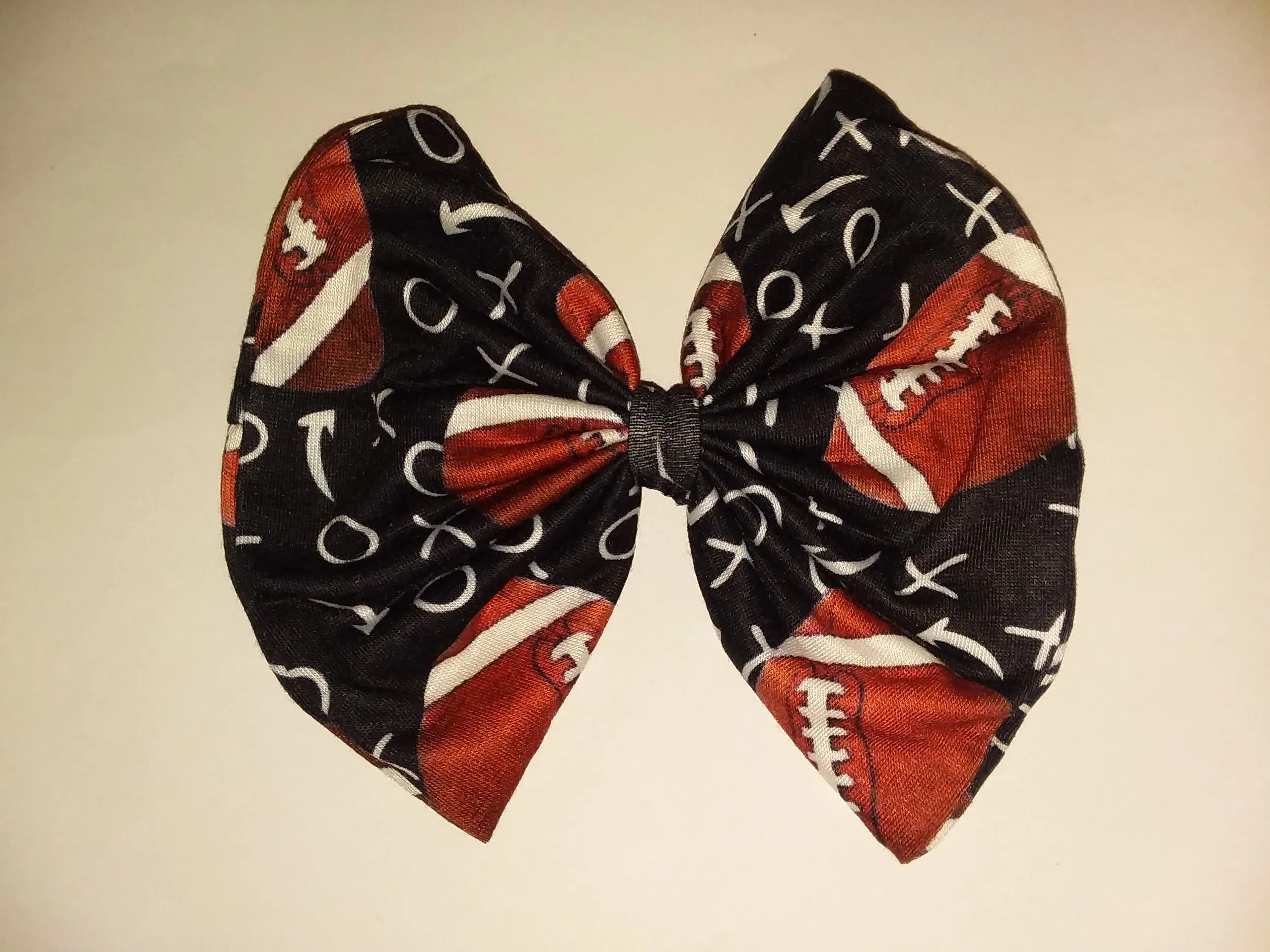Touchdown Football Fabric Hair Bow ^
