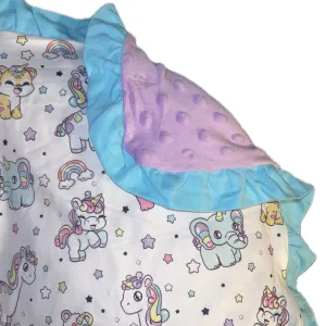 Unicorn Animals Snuggle Blanket Large