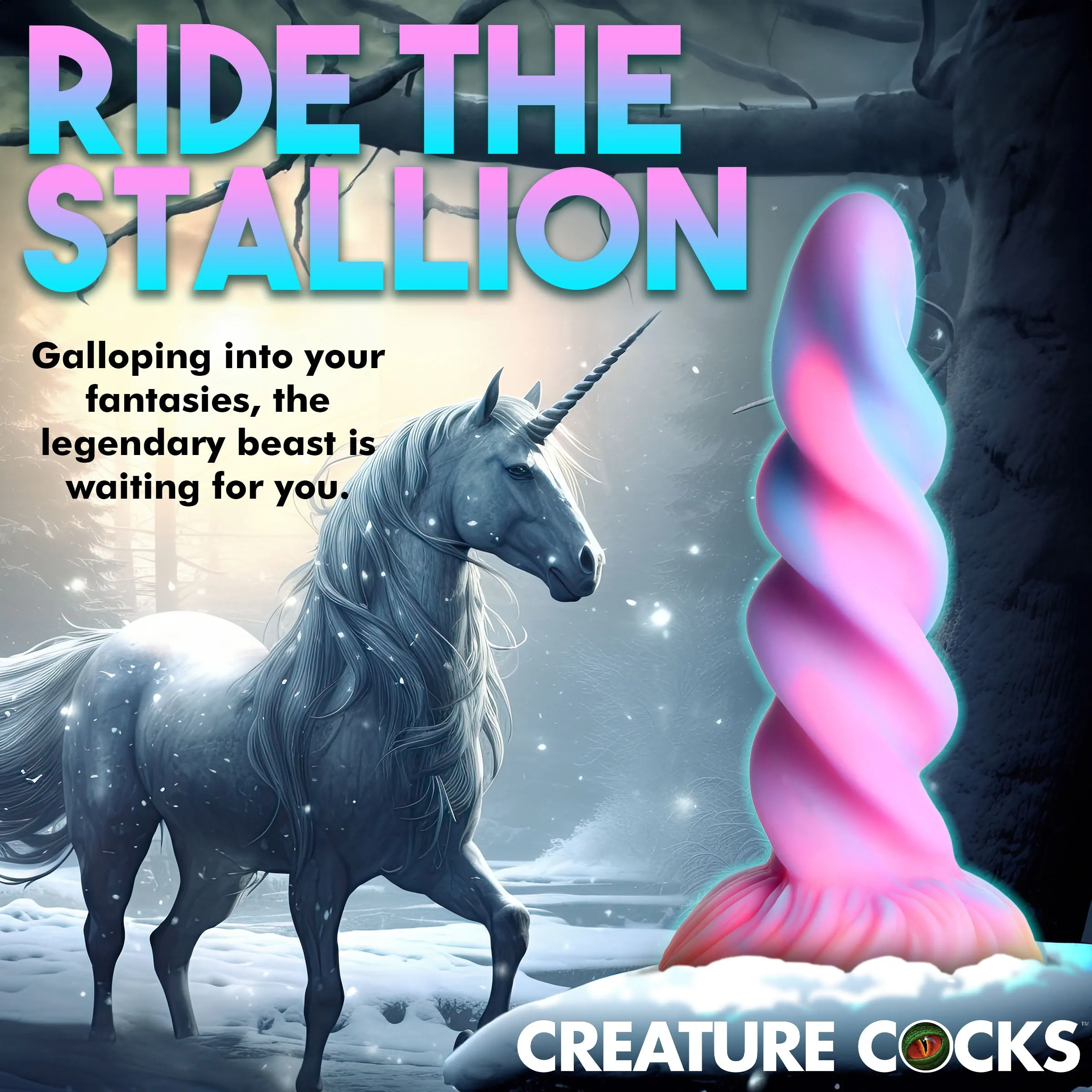 Unicorn Glow In The Dark Dildo