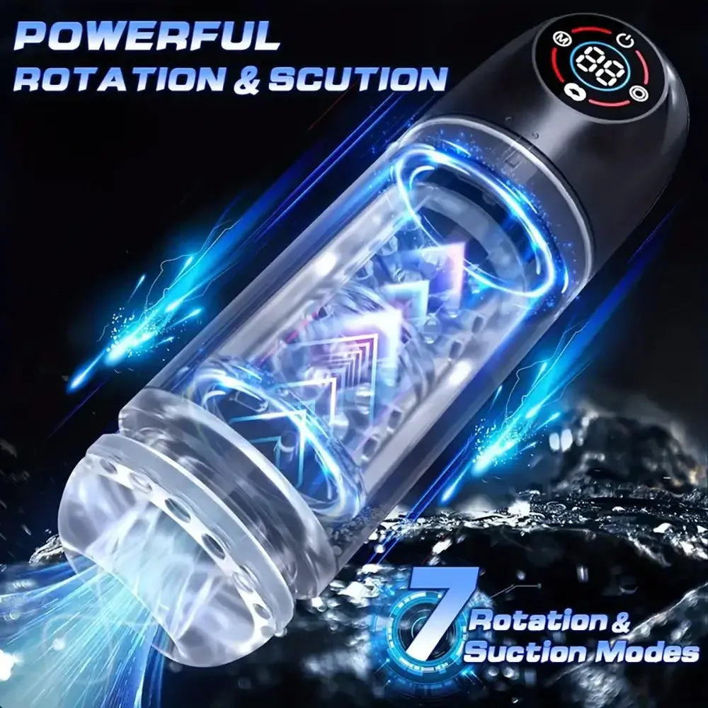 UPGRADED 7 7 7 Licking Suction 7 Rotating Modes Auto Masturbator