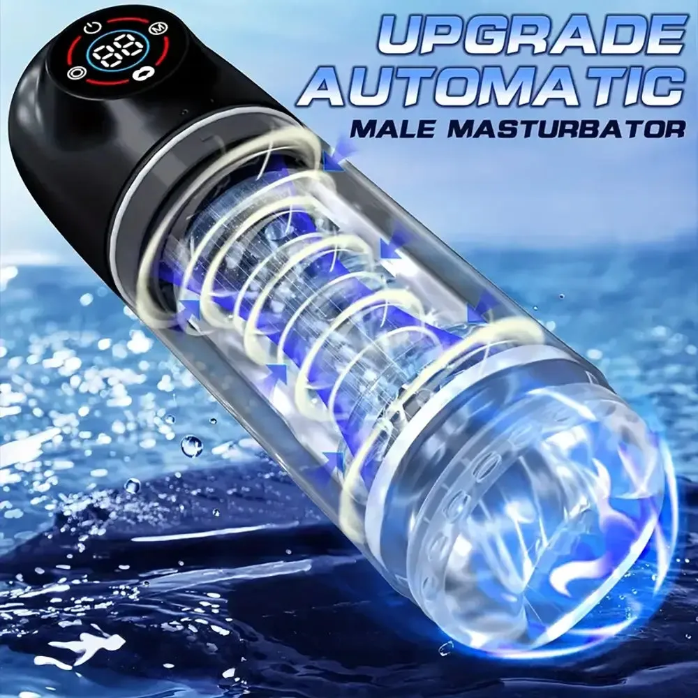 UPGRADED 7 7 7 Licking Suction 7 Rotating Modes Auto Masturbator