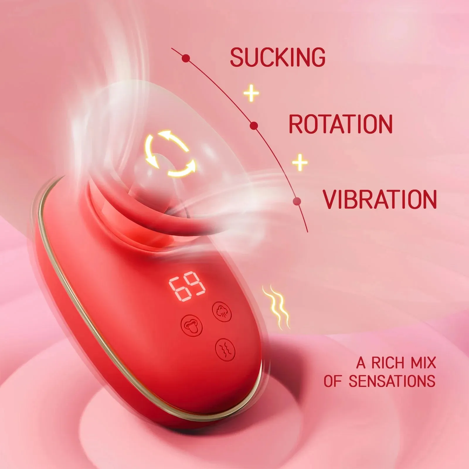 Vacuum Clit Vibrator - Nipple Clitoral Sucking Licking Sex Toy for Women
