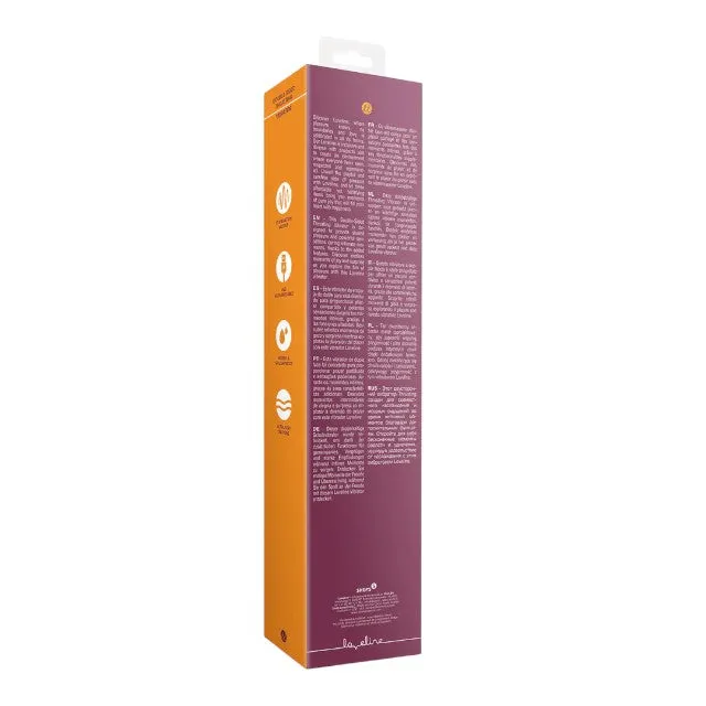 Vibrator dublu LOVELINE Double-Sided Thrusting Vibrator. cu funcție de penetrare automată. 30 funcții de vibrație. 33 cm. roșu