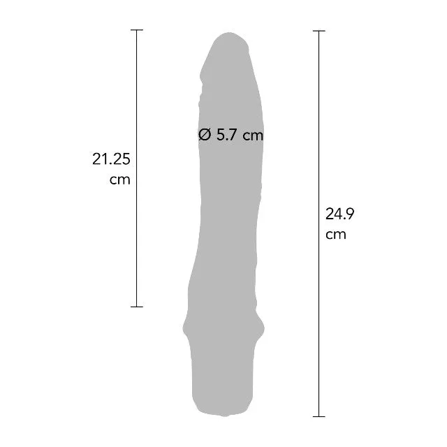 Vibrator TOYJOY Get Real - Classic Large Vibrator. din silicon. 7 funcții de vibrație. rezistent la apă. 24.9 cm. roz