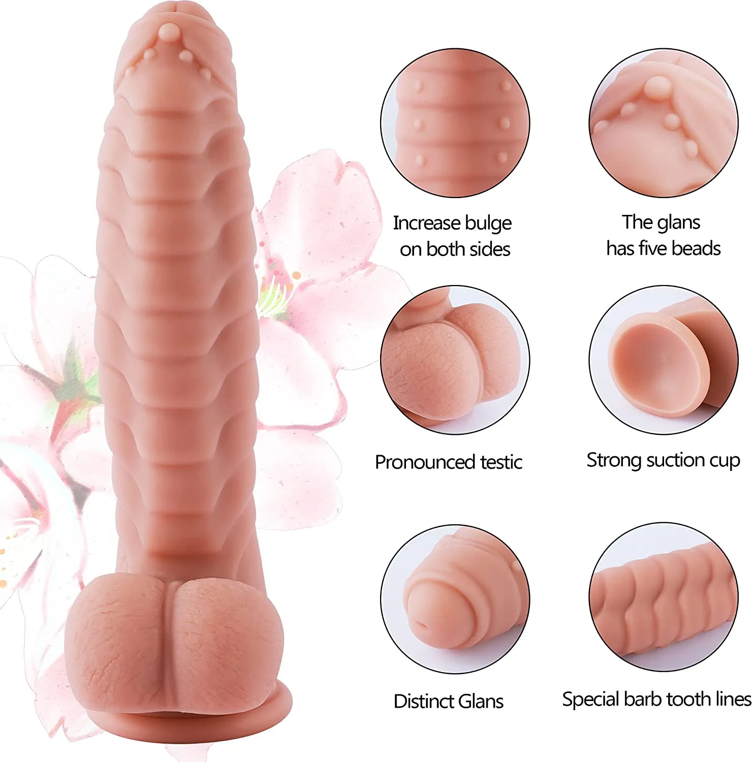 Women G Spot Pleasure Dildo With Beads